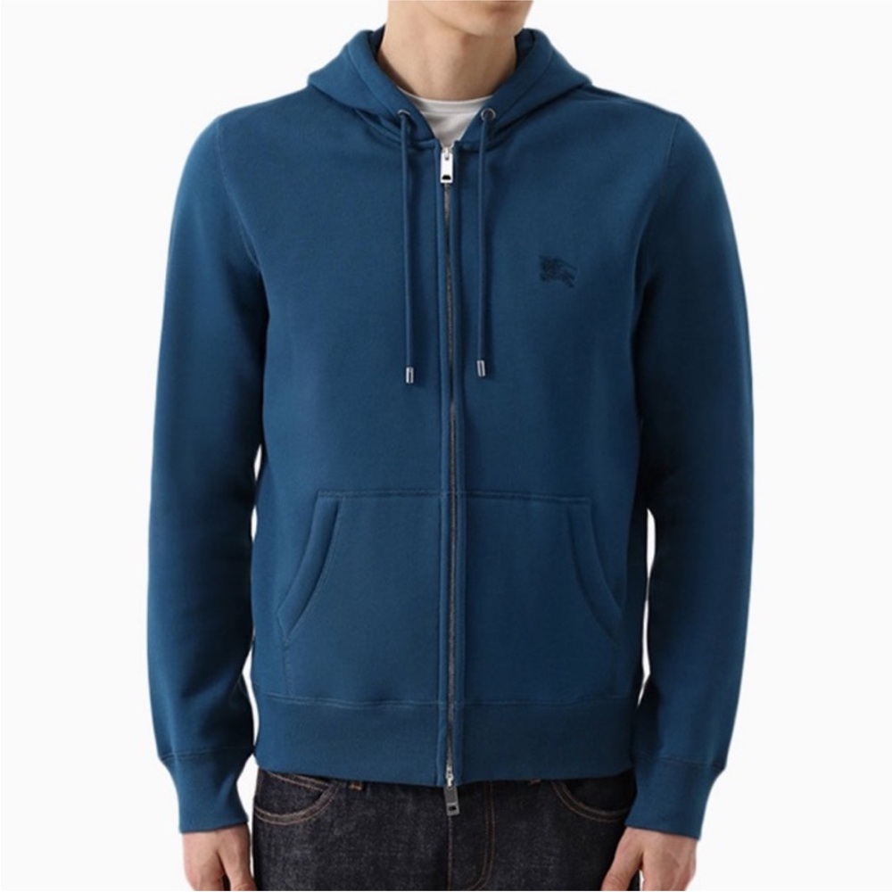 NWT Burberry Clarendon Check Hood Zip Up Hoodie size M